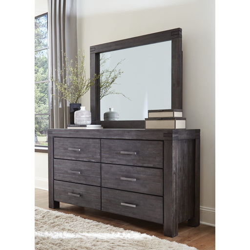 Modus Furniture Meadow Six Drawer Solid Wood Dresser in Graphite (2024) 655450432460 3FT382A Image 1