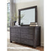 Modus Furniture Meadow Six Drawer Solid Wood Dresser in Graphite (2024) 655450432460 3FT382A Image 1
