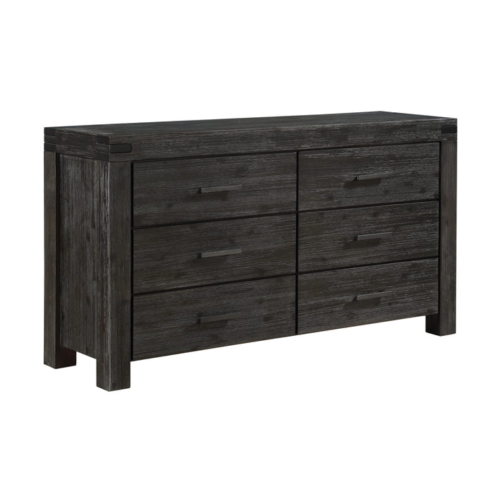 Modus Meadow Six Drawer Solid Wood Dresser in Graphite (2024) Image 3