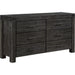 Modus Furniture Meadow Six Drawer Solid Wood Dresser in Graphite (2024) 655450432460 3FT382A Image 3