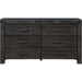 Modus Furniture Meadow Six Drawer Solid Wood Dresser in Graphite (2024) 655450432460 3FT382A Image 4