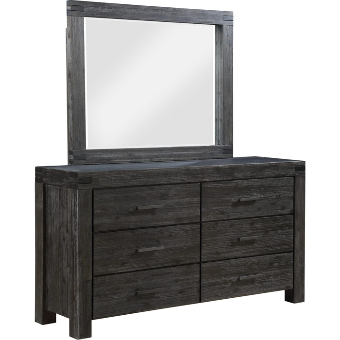 Modus Furniture Meadow Six Drawer Solid Wood Dresser in Graphite (2024) 655450432460 3FT382A Image 5