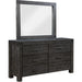 Modus Furniture Meadow Six Drawer Solid Wood Dresser in Graphite (2024) 655450432460 3FT382A Image 5