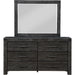 Modus Furniture Meadow Six Drawer Solid Wood Dresser in Graphite (2024) 655450432460 3FT382A Image 6