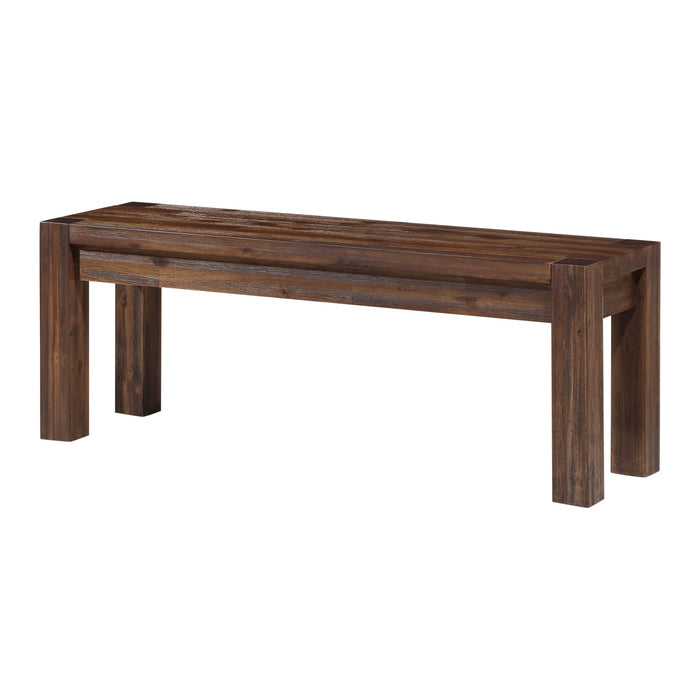 Modus Meadow Solid Wood Bench in Brick Brown Image 2