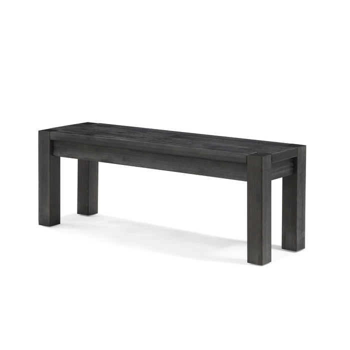 Modus Meadow Solid Wood Bench in Graphite Image 2