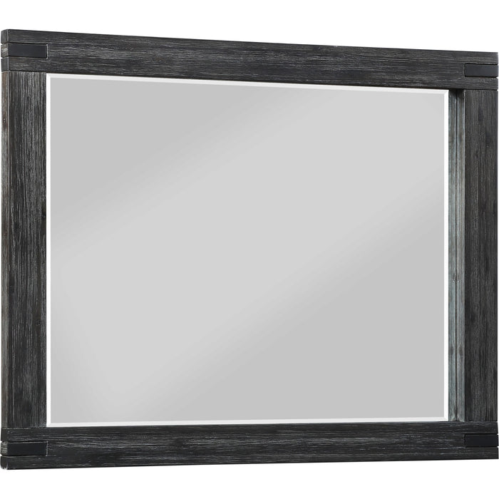 Modus Furniture Meadow Solid Wood Beveled Glass Solid Wood Mirror in Graphite 655450266430 3FT383 Image 2