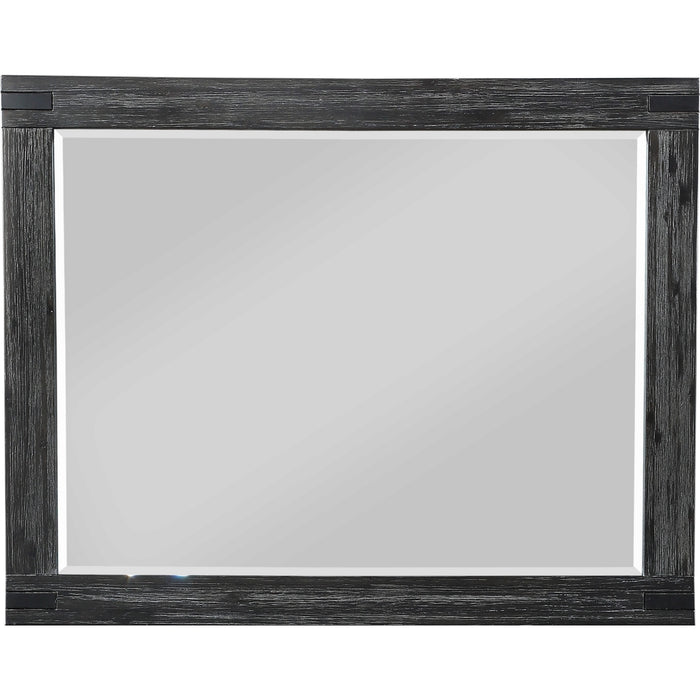 Modus Furniture Meadow Solid Wood Beveled Glass Solid Wood Mirror in Graphite 655450266430 3FT383 Image 3