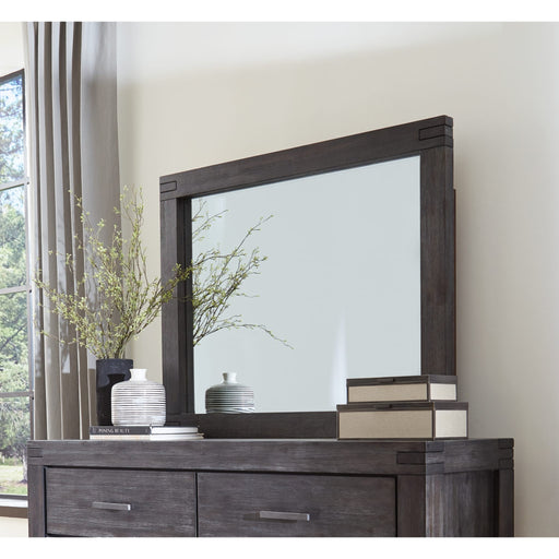 Modus Furniture Meadow Solid Wood Beveled Glass Solid Wood Mirror in Graphite 655450266430 3FT383 Main Image