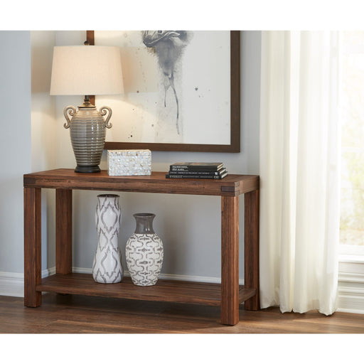 Modus Furniture Meadow Solid Wood Console Table in Brick Brown 655450186028 3F4123 Main Image