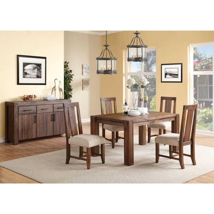 Modus Meadow Solid Wood Extending Dining Table in Brick Brown Image 11