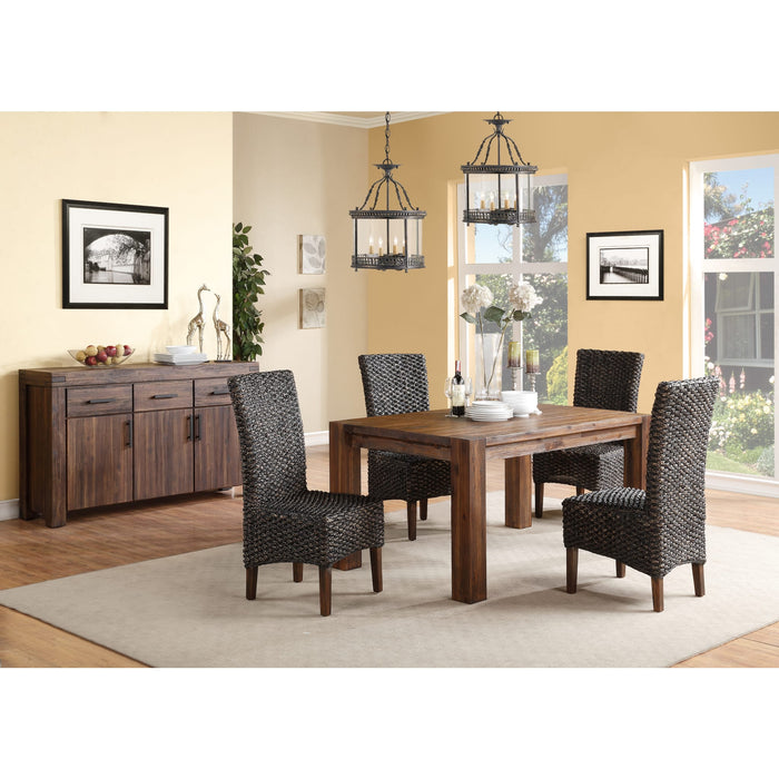 Modus Meadow Solid Wood Extending Dining Table in Brick Brown Image 12