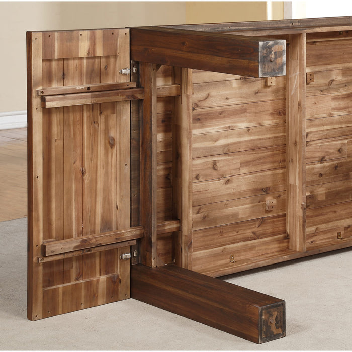 Modus Furniture Meadow Solid Wood Extending Dining Table in Brick Brown 655450090844 3F4161 Image 14