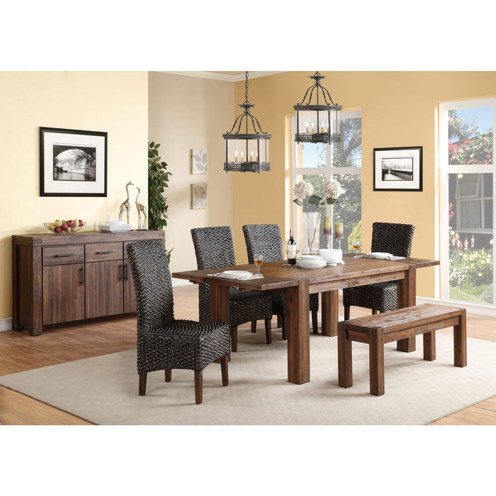 Modus Furniture Meadow Solid Wood Extending Dining Table in Brick Brown 655450090844 3F4161 Image 2