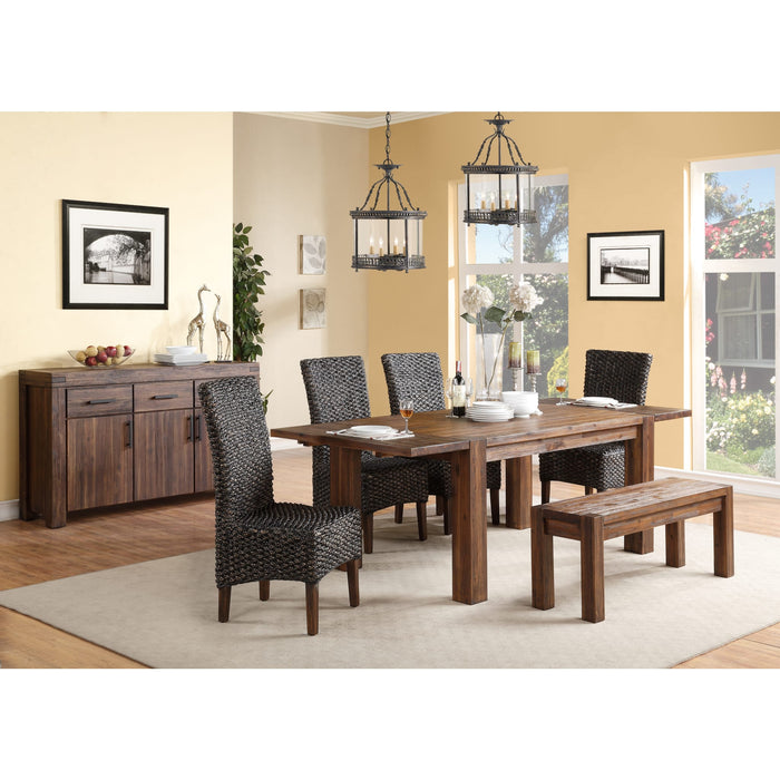 Modus Meadow Solid Wood Extending Dining Table in Brick Brown Image 2