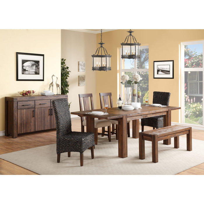 Modus Meadow Solid Wood Extending Dining Table in Brick Brown Image 3