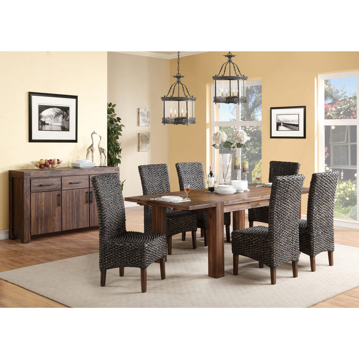 Modus Meadow Solid Wood Extending Dining Table in Brick Brown Image 5