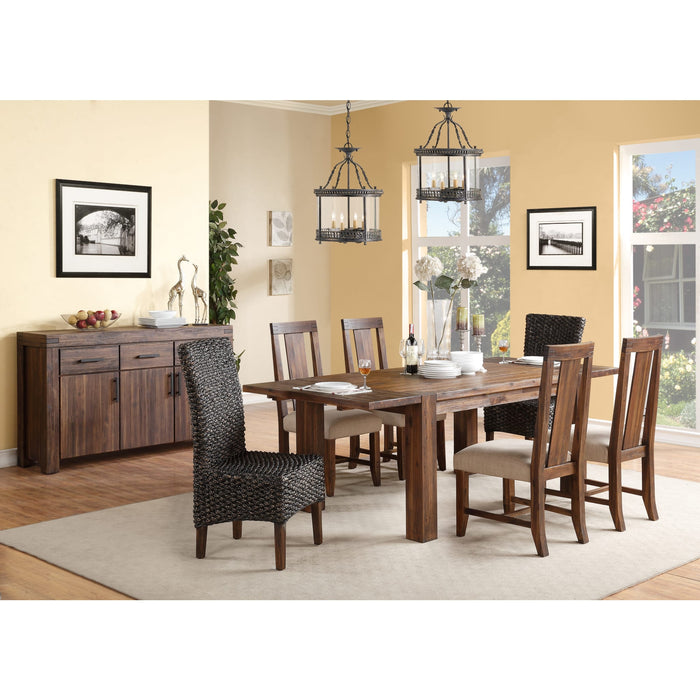 Modus Meadow Solid Wood Extending Dining Table in Brick Brown Image 6