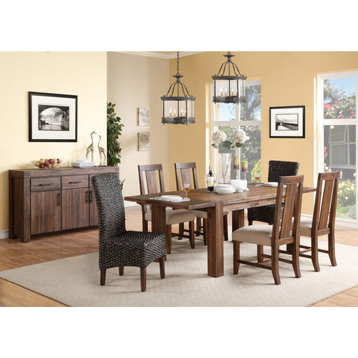 Modus Furniture Meadow Solid Wood Extending Dining Table in Brick Brown 655450090844 3F4161 Image 6