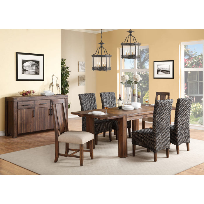 Modus Meadow Solid Wood Extending Dining Table in Brick Brown Image 7