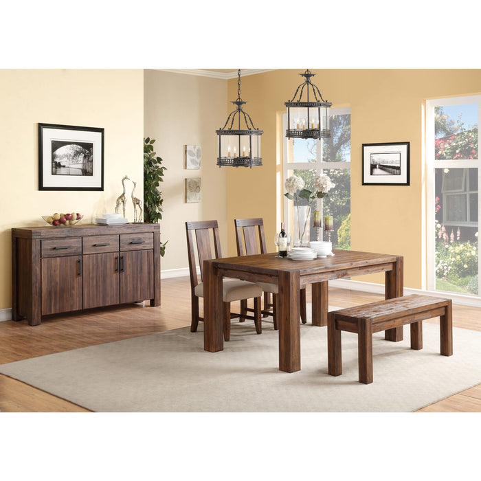 Modus Meadow Solid Wood Extending Dining Table in Brick Brown Image 9