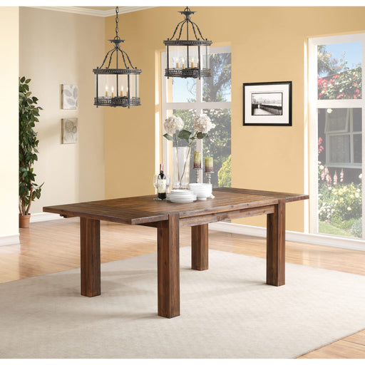 Modus Furniture Meadow Solid Wood Extending Dining Table in Brick Brown 655450090844 3F4161 Main Image