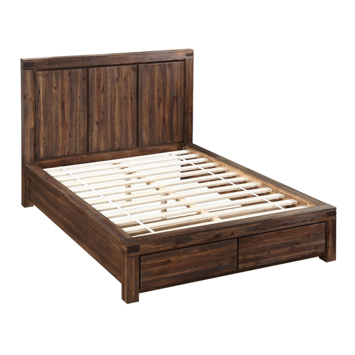 Modus Meadow Solid Wood Footboard Storage Bed in Brick Brown Image 7