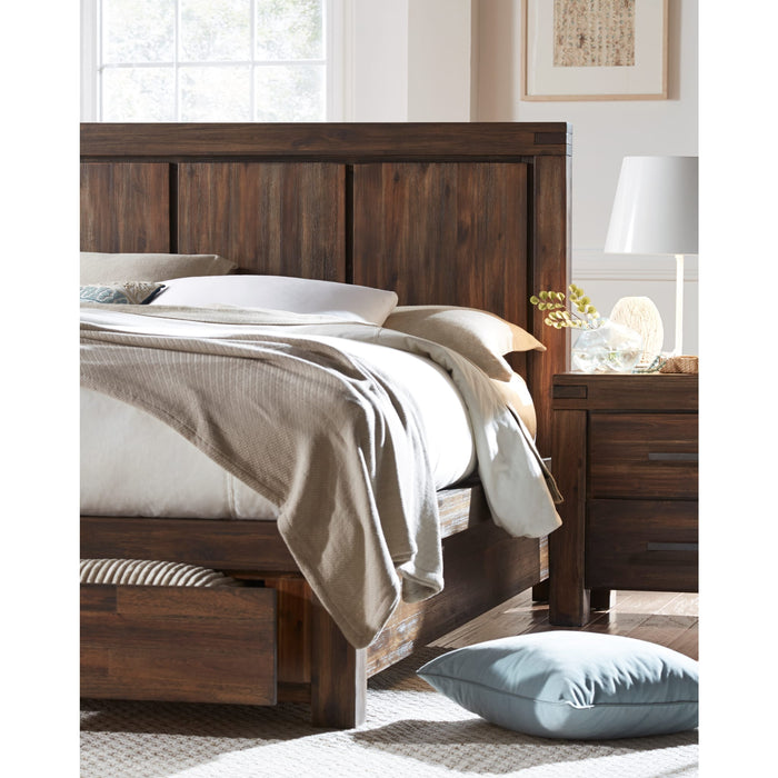 Modus Furniture Meadow Solid Wood Footboard Storage Bed in Brick Brown  3F41D  Image 2
