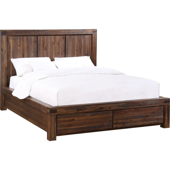 Modus Furniture Meadow Solid Wood Footboard Storage Bed in Brick Brown  3F41D  Image 5