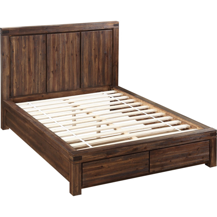 Modus Furniture Meadow Solid Wood Footboard Storage Bed in Brick Brown  3F41D  Image 7