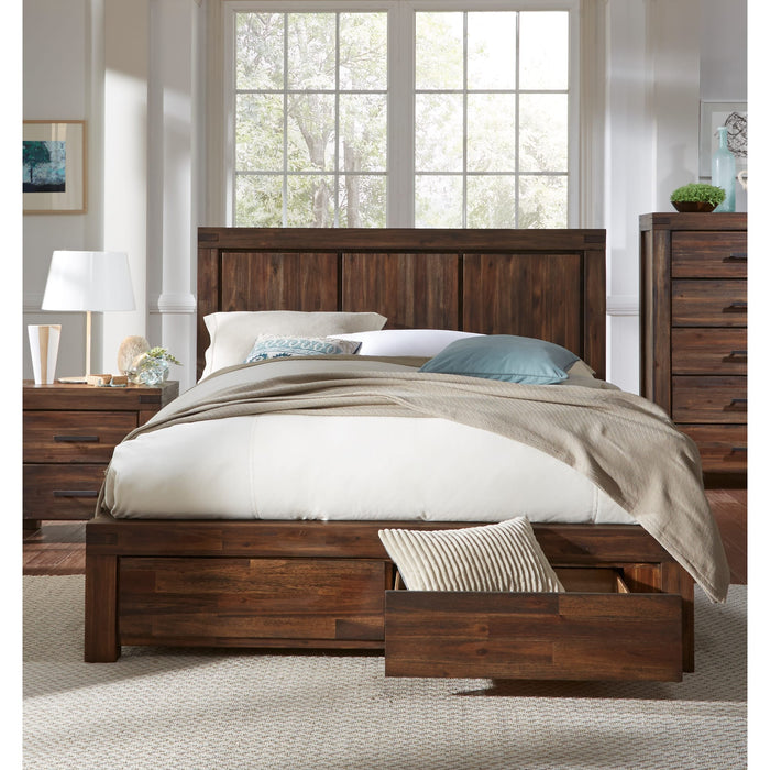 Modus Furniture Meadow Solid Wood Footboard Storage Bed in Brick Brown  3F41D  Main Image