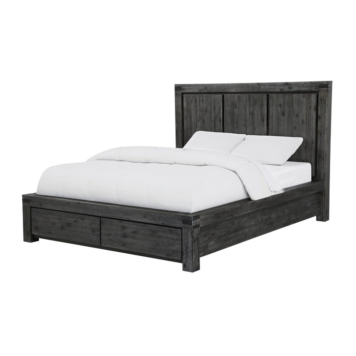 Modus Meadow Solid Wood Footboard Storage Bed in Graphite Image 2