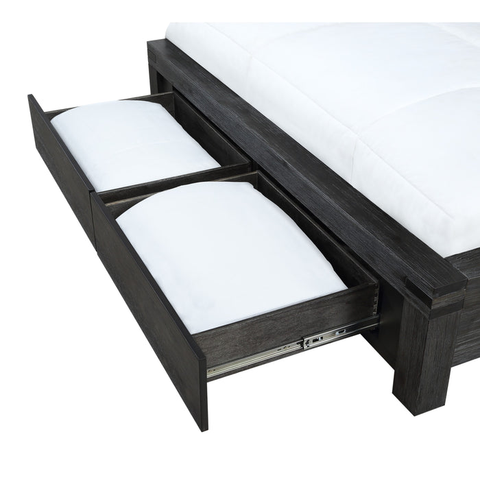 Modus Meadow Solid Wood Footboard Storage Bed in GraphiteImage 5