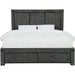 Modus Furniture Meadow Solid Wood Footboard Storage Bed in Graphite  3FT3D  Image 3