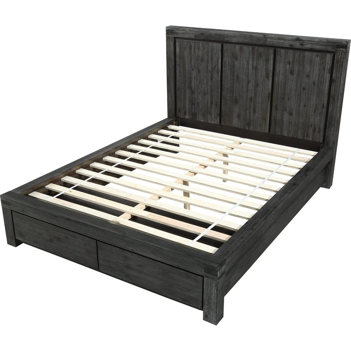 Modus Furniture Meadow Solid Wood Footboard Storage Bed in Graphite  3FT3D  Image 6
