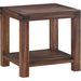 Modus Furniture Meadow Solid Wood Rectangular Side Table in Brick Brown 655450170867 3F4122 Image 2