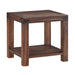 Modus Meadow Solid Wood Rectangular Side Table in Brick Brown Image 2