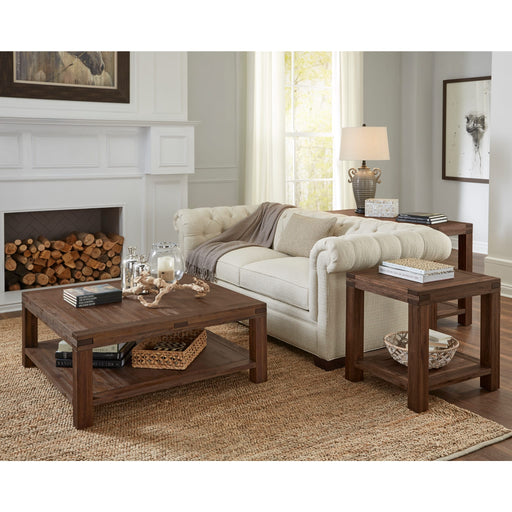 Modus Furniture Meadow Solid Wood Square Coffee Table in Brick Brown 655450170850 3F4121 Image 1