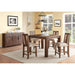 Modus Furniture Meadow Solid Wood Square Counter Table in Brick Brown 655450146862 3F4162 Image 1