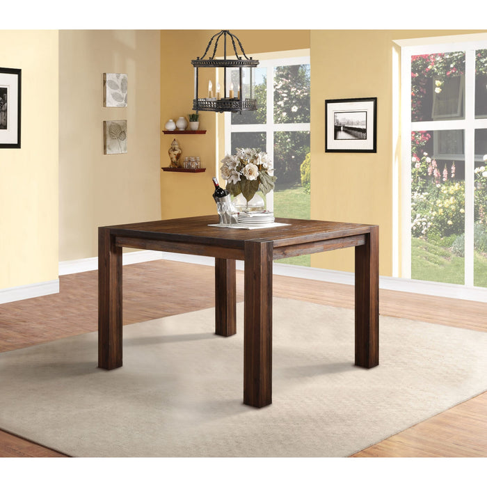 Modus Furniture Meadow Solid Wood Square Counter Table in Brick Brown 655450146862 3F4162 Main Image