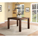 Modus Furniture Meadow Solid Wood Square Counter Table in Brick Brown 655450146862 3F4162 Main Image