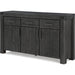 Modus Furniture Meadow Solid Wood Three Drawer Three Door Sideboard in Graphite 655450281242 3FT373 Image 3