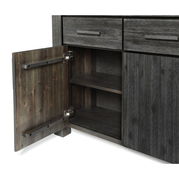 Modus Meadow Solid Wood Three Drawer Three Door Sideboard in Graphite Image 5