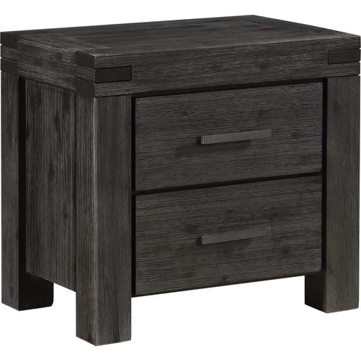 Modus Furniture Meadow Solid Wood Two Drawer Nightstand in Graphite 655450266416 3FT381 Image 2