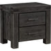 Modus Furniture Meadow Solid Wood Two Drawer Nightstand in Graphite 655450266416 3FT381 Image 2