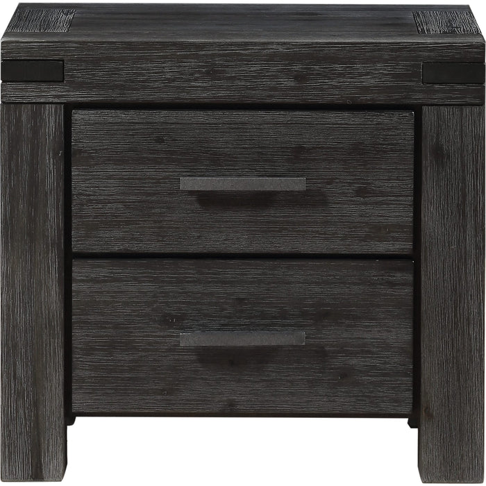 Modus Furniture Meadow Solid Wood Two Drawer Nightstand in Graphite 655450266416 3FT381 Image 3