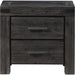 Modus Furniture Meadow Solid Wood Two Drawer Nightstand in Graphite 655450266416 3FT381 Image 3