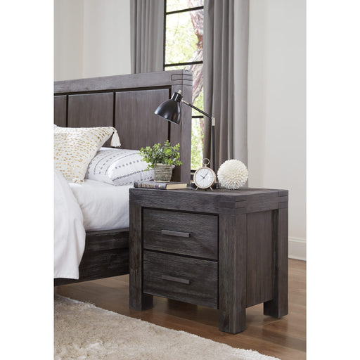 Modus Furniture Meadow Solid Wood Two Drawer Nightstand in Graphite 655450266416 3FT381 Main Image