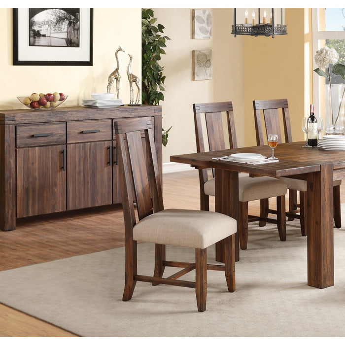 Modus Furniture Meadow Solid Wood Upholstered Dining Chair in Brick Brown 655450135040 3F4166P Image 1