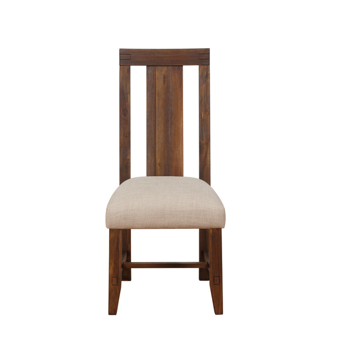 Modus Meadow Solid Wood Upholstered Dining Chair in Brick Brown Image 3